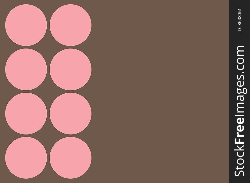 Retro brown and pink circles graphic design background. Retro brown and pink circles graphic design background