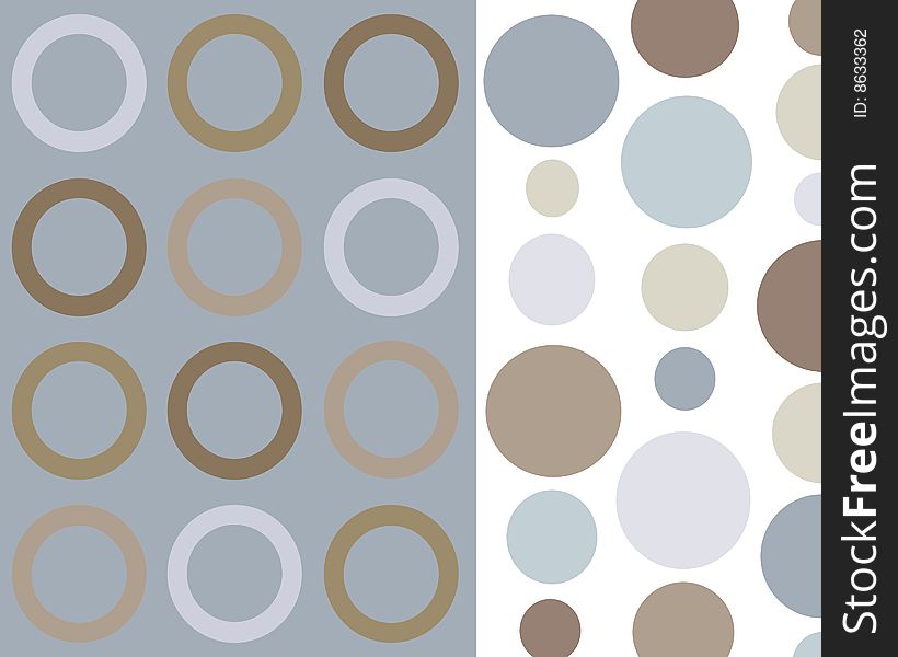 Retro blue and brown circles graphic design background. Retro blue and brown circles graphic design background