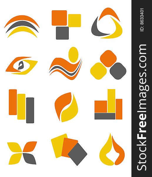 A collection of abstract design elements. A collection of abstract design elements