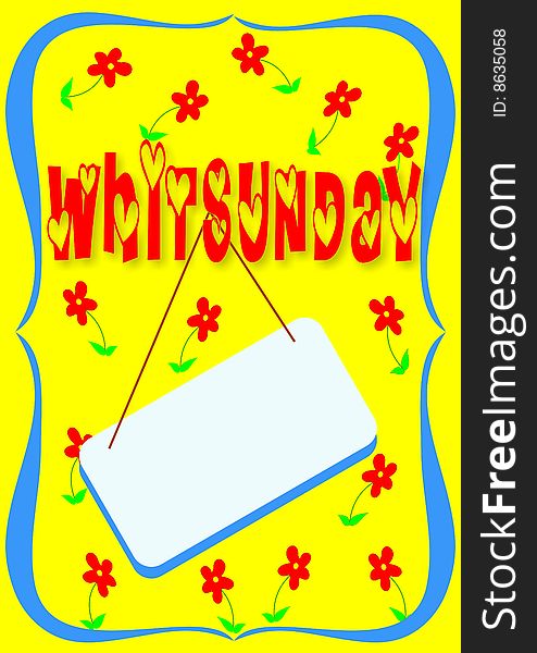 Whitsunday or pentecot. a spring view picture as a poster or card for promotion or decoration