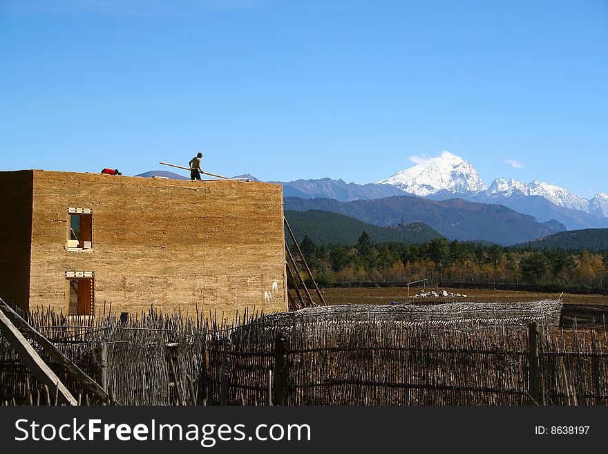 The Building Is Being Built In Tibet House