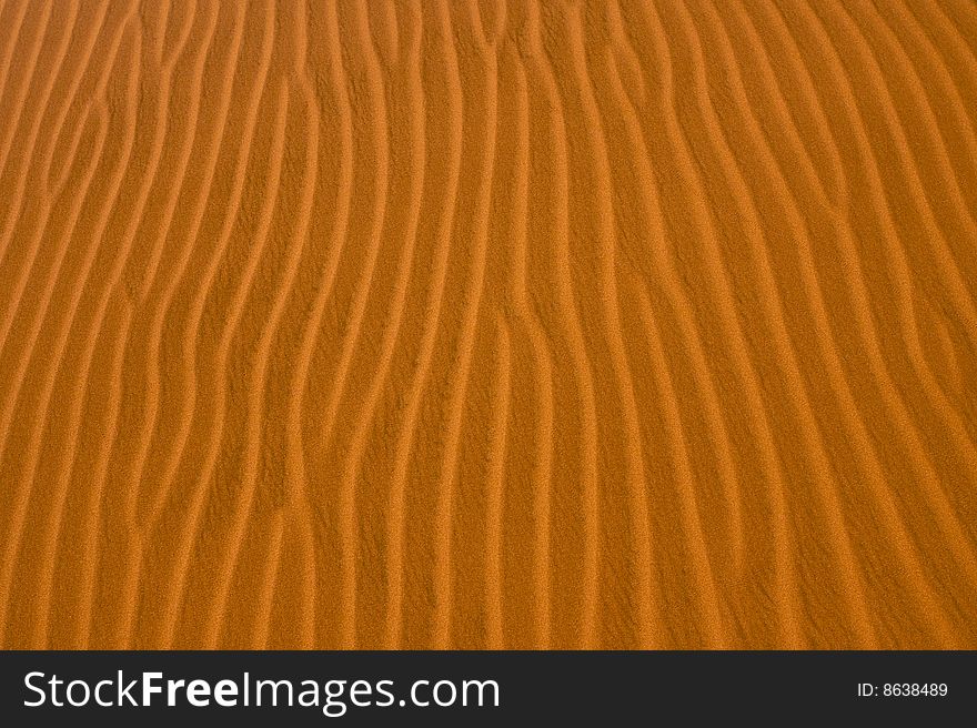 Sand Patterns In The Desert