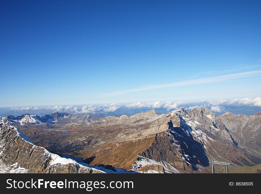 The view of swiss alps