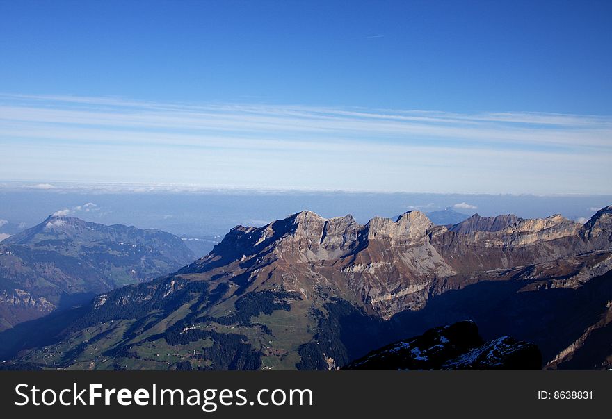 The view of swiss alps