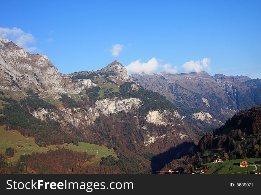 The view of swiss alps