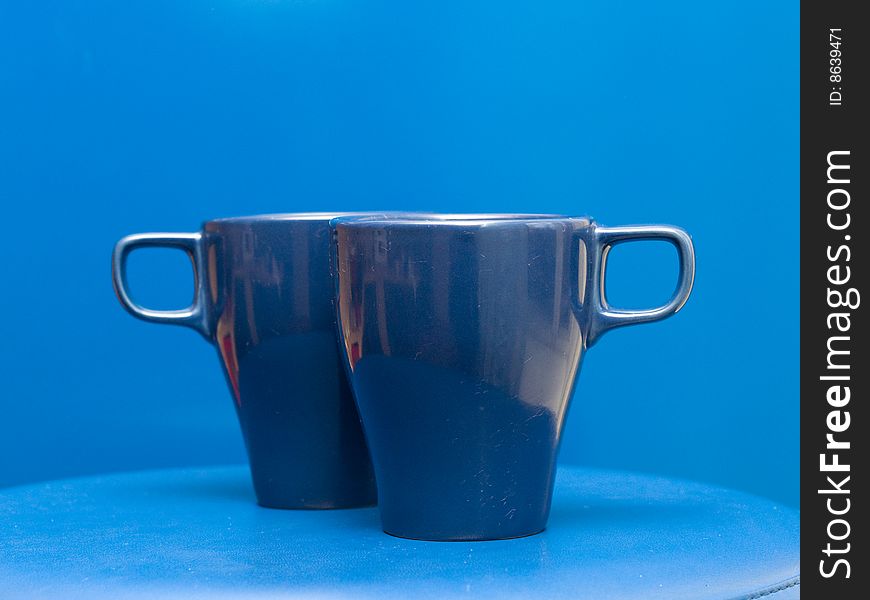 Two  Blue Coffee Mug