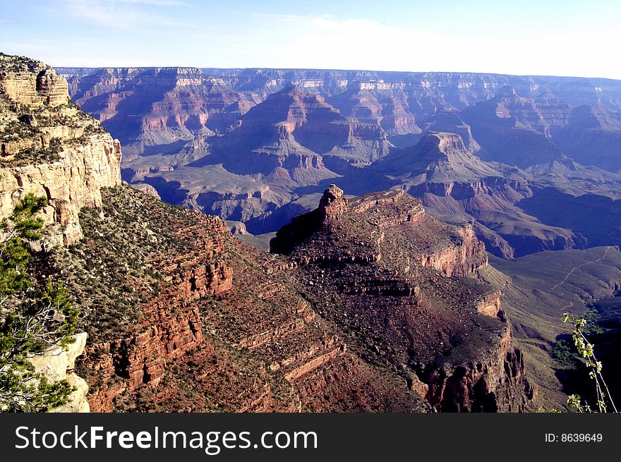 Grand Canyon national park highway view in the spring