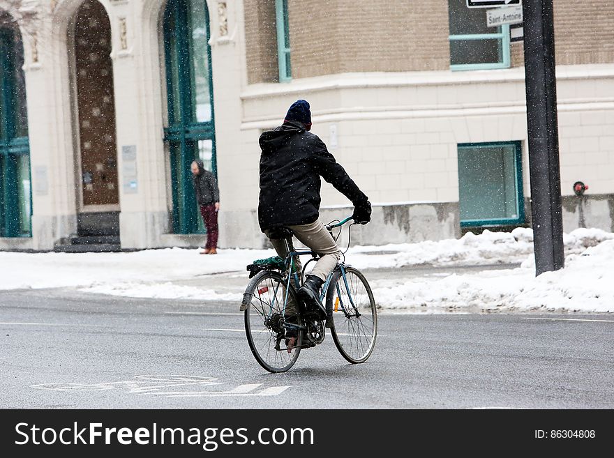 Biker In The Street