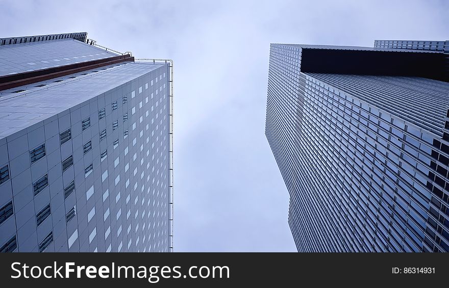Low Angle Photography of Skyscrapers Against Sky