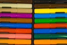 Multi-colour Set Of Felt-tip Pens Royalty Free Stock Photos Multi-colour Set Of Felt-tip Pens Royalty Free Stock Photos
