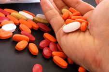 Hand Holding Pills Stock Photo Hand Holding Pills Stock Photo