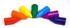 Rainbow From Wax Crayons Royalty Free Stock Image