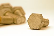 Golden Metal Bolts Stock Photos Golden Metal Bolts Stock Photos