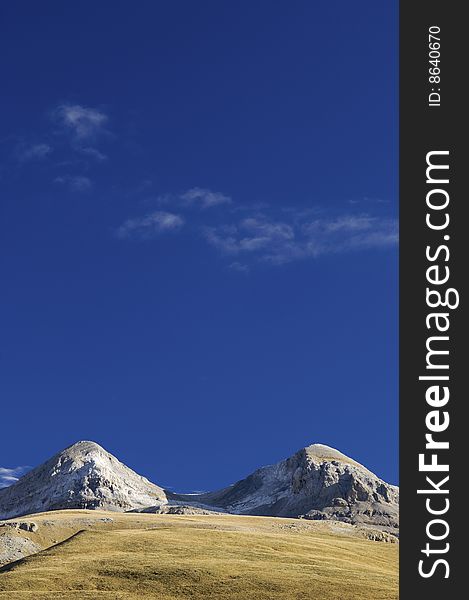 Two rounded hills in the valley of Añisclo (Ordesa y Monte Perdido National Park); Pyrenees. Two rounded hills in the valley of Añisclo (Ordesa y Monte Perdido National Park); Pyrenees