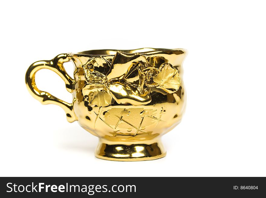 Tea Cup Trimmed By Gold