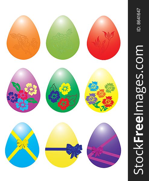 Easter Eggs Different Colors