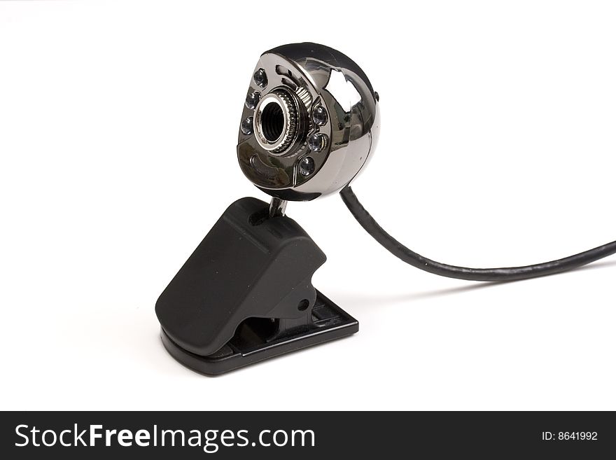 Webcam isolated on white background.