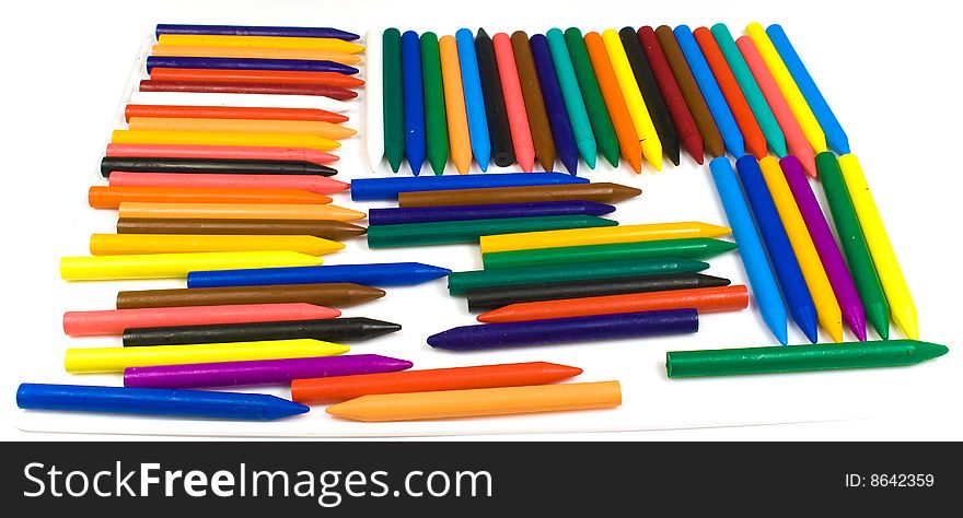 Many wax pencils laid by wrong numbers
