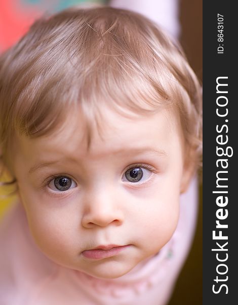 Little girl close-up face portrait - shallow DOF