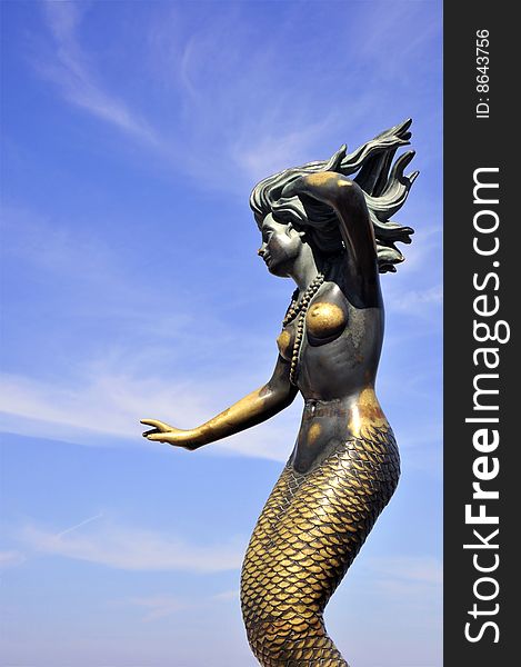 Brass Mermaid Sculpture