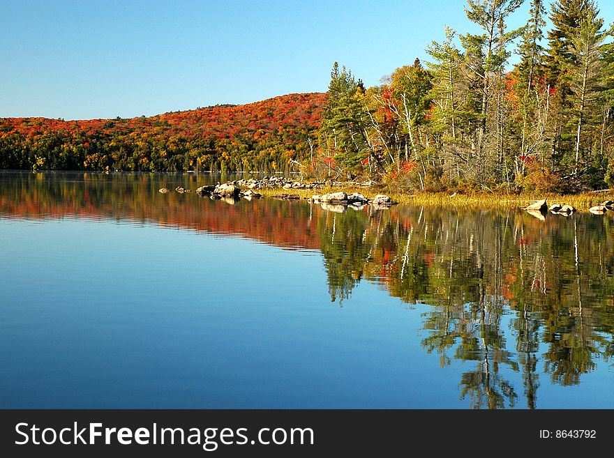 Beautiful Lake Reflections In The Fall