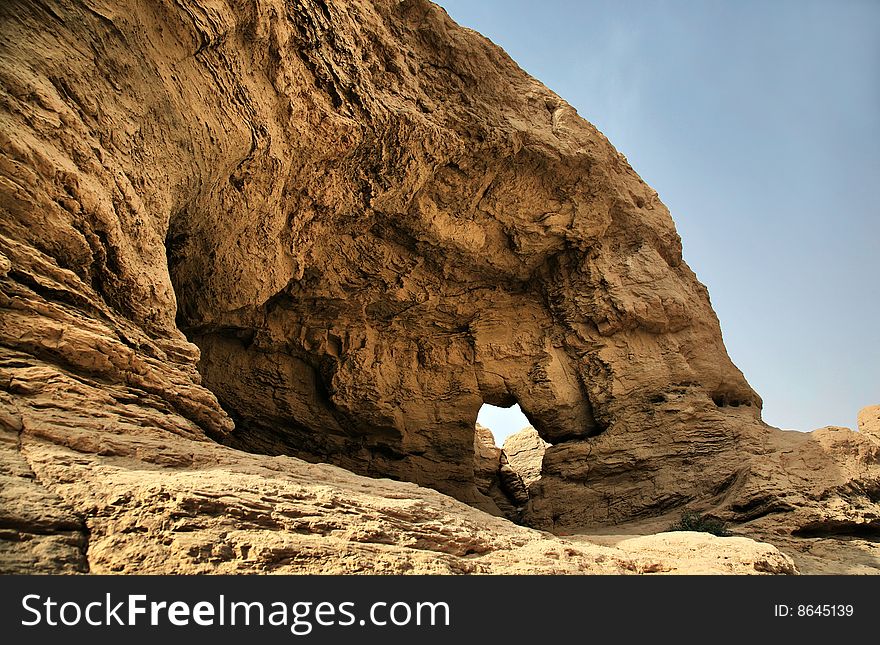 Jiaohe ruins is located near yarnaiz groove village, 10 km west of turpan city, xinjiang uygur autonomous region, china. Jiaohe ruins is located near yarnaiz groove village, 10 km west of turpan city, xinjiang uygur autonomous region, china.