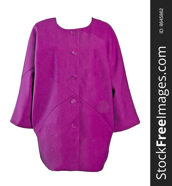 Woman fashion isolated violet dress. Woman fashion isolated violet dress