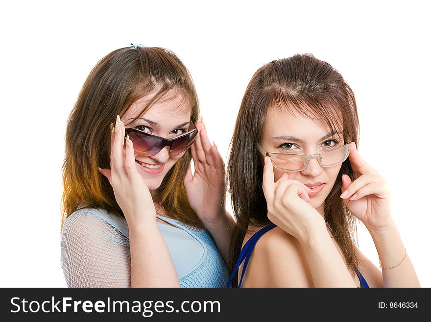 Two Girls With Eyeglasses