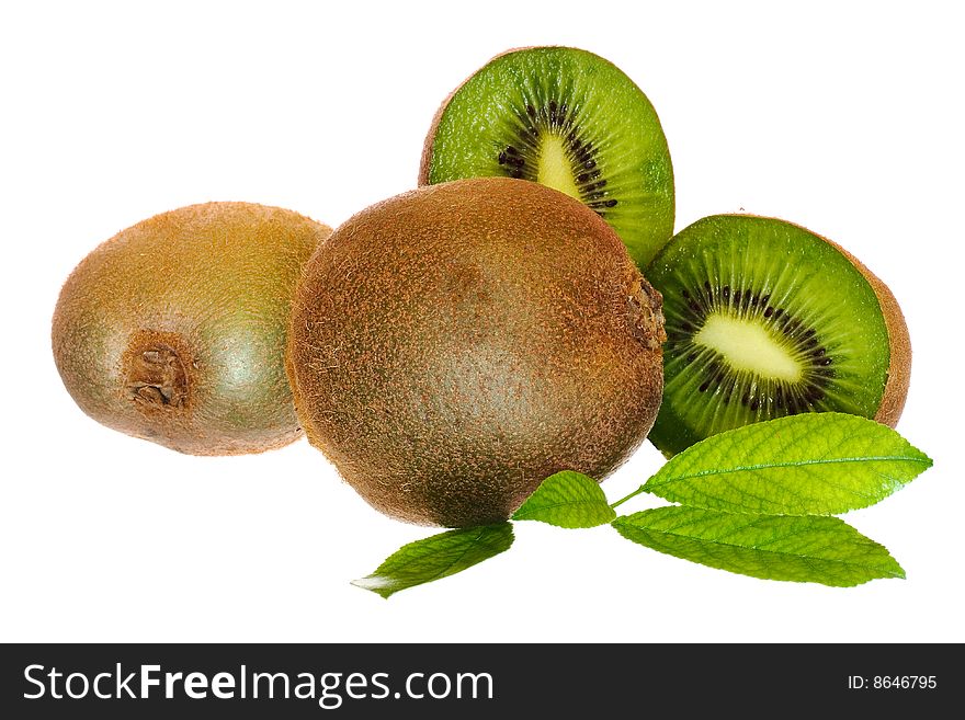 Kiwi isolated on white background.