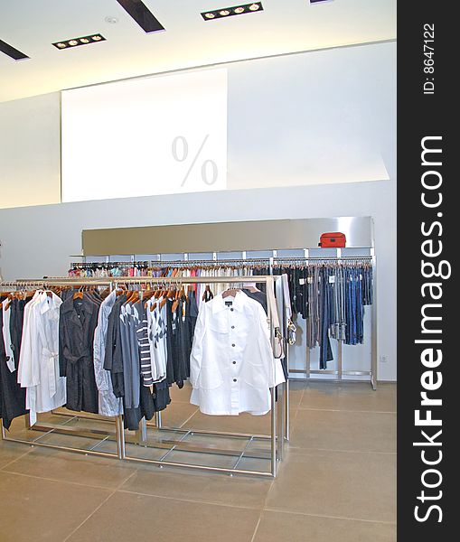 Store of fashion dress and clothes