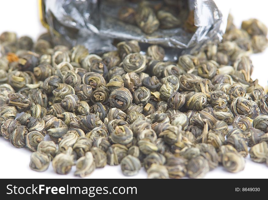 Green Tea Pearls Close-up