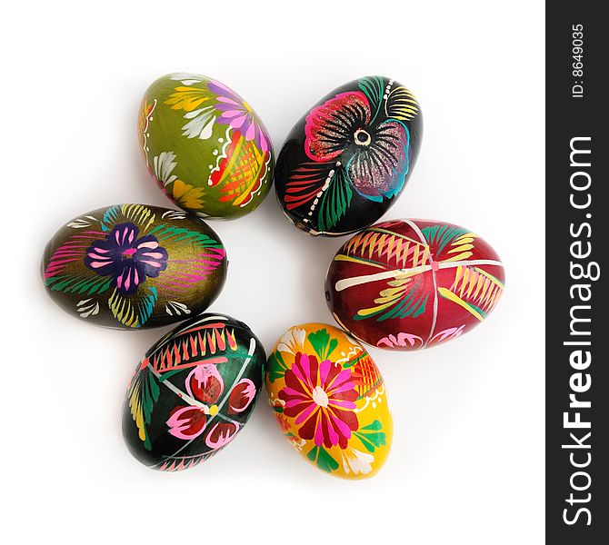 Easter eggs painted in traditional style. Easter eggs painted in traditional style