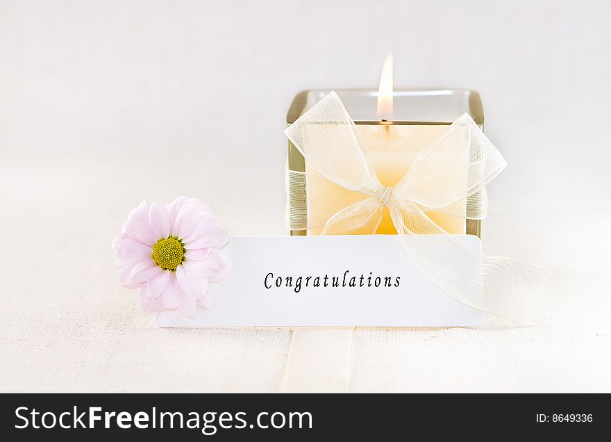 Congratulatory card in which it is possible to write kind words, wishes, and congratulations on a celebration.