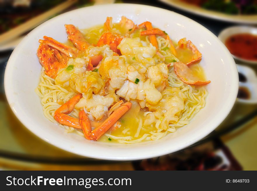 Lobster langouste spiny china chinese food noodles restaurant hotel. Lobster langouste spiny china chinese food noodles restaurant hotel