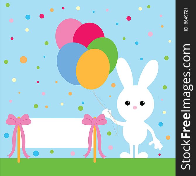 Party bunny for children occasion, birthdays, celebration and others