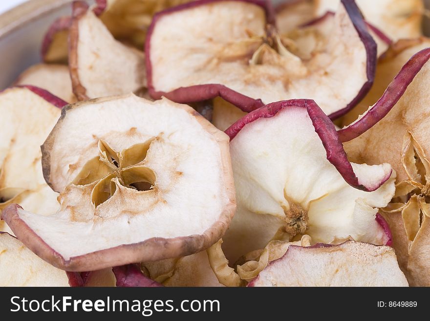 Close up of dried apples