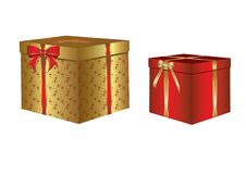 Box With A Christmas Gift Stock Image Box With A Christmas Gift Stock Image