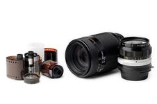 Two Camera Lenses Stock Photos