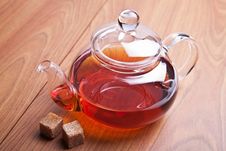 Glass Teapot With Black Tea Stock Images Glass Teapot With Black Tea Stock Images