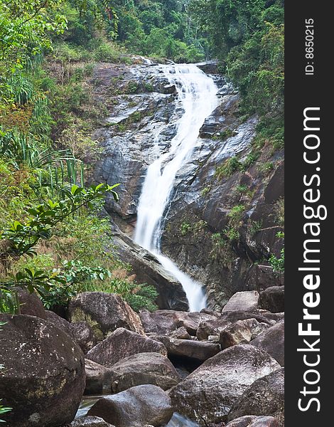 Waterfall in south of Thailand.