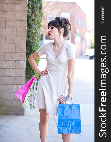 Attractive young woman Shopping