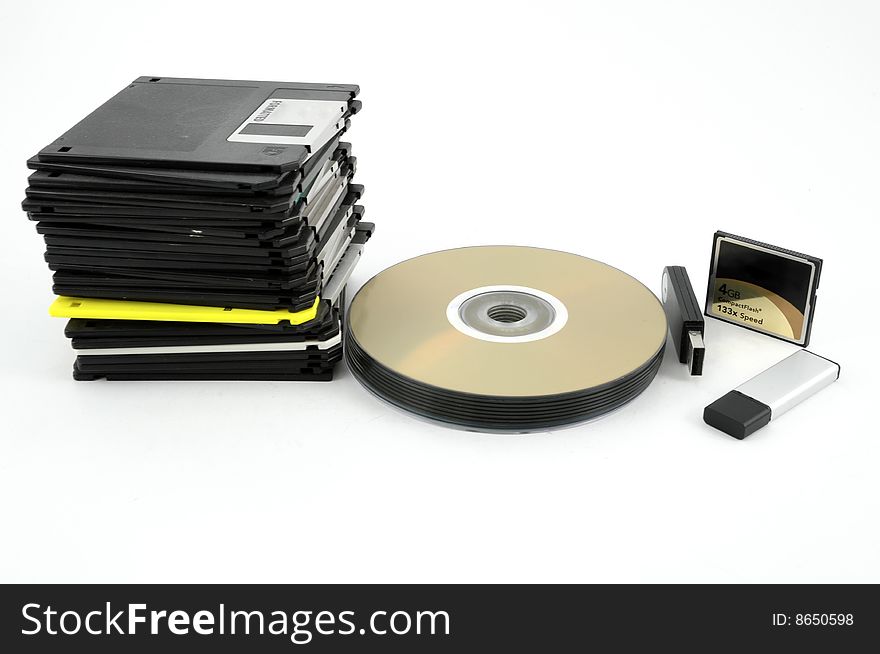 Cd, floppy and flash memory