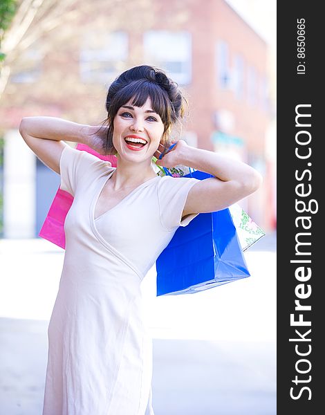 Attractive Young Woman Shopping