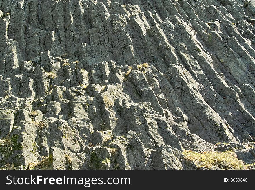 Detail of huge Rock out of Basalt