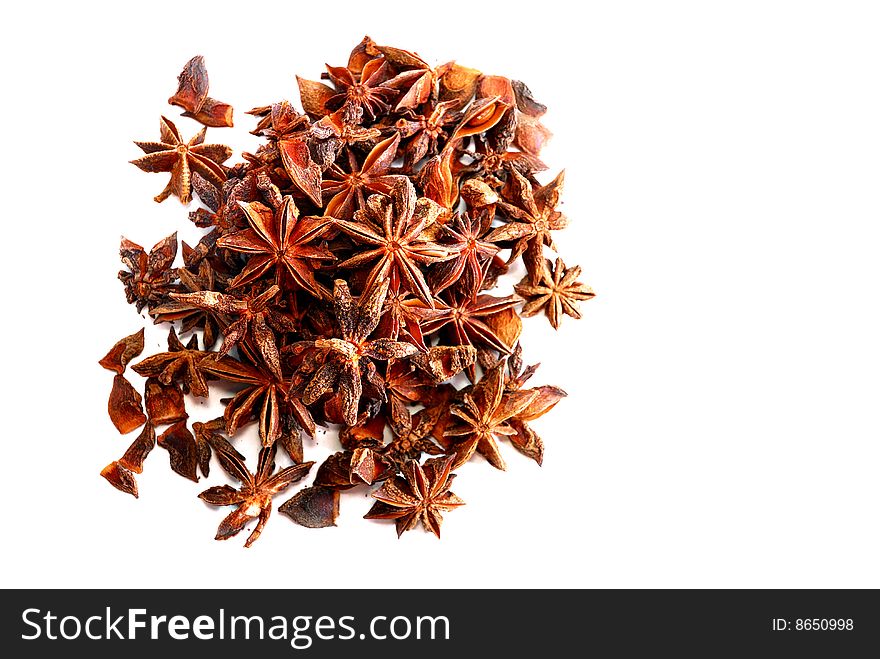 Close up anise star food ingredient. Close up anise star food ingredient