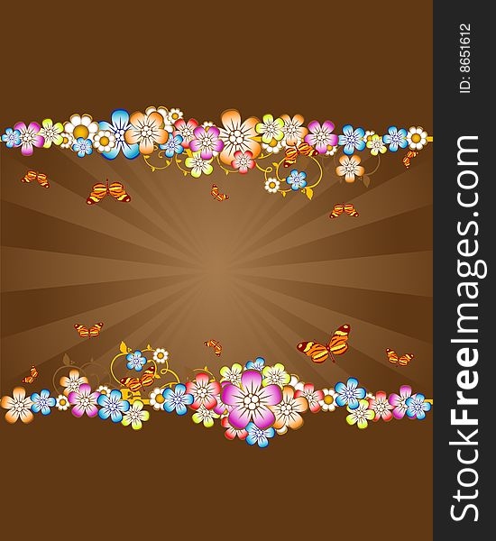 Abstract floral background with place for your text