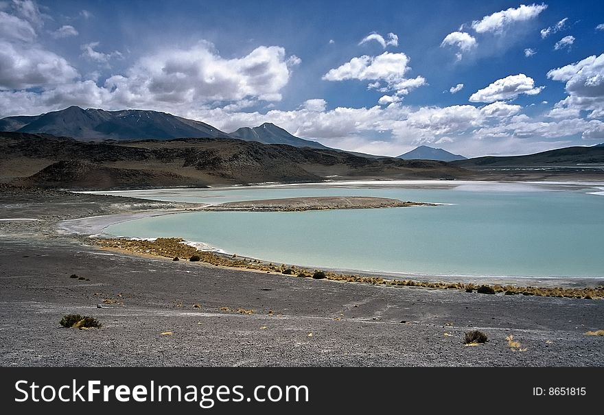 Blue Lake In Bolivia,Bolivia