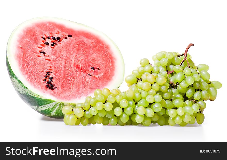 Fruits isolated on white background. Fruits isolated on white background