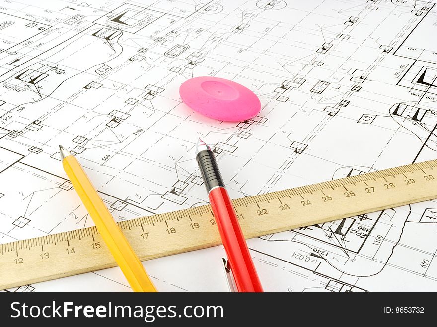 A set of architectural construction document, engineering background. A set of architectural construction document, engineering background