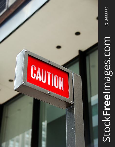 Caution Red Alert Sign